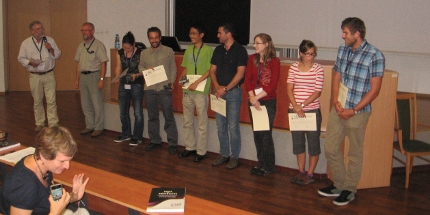 Winners of the student prizes for best oral presentations and posters.